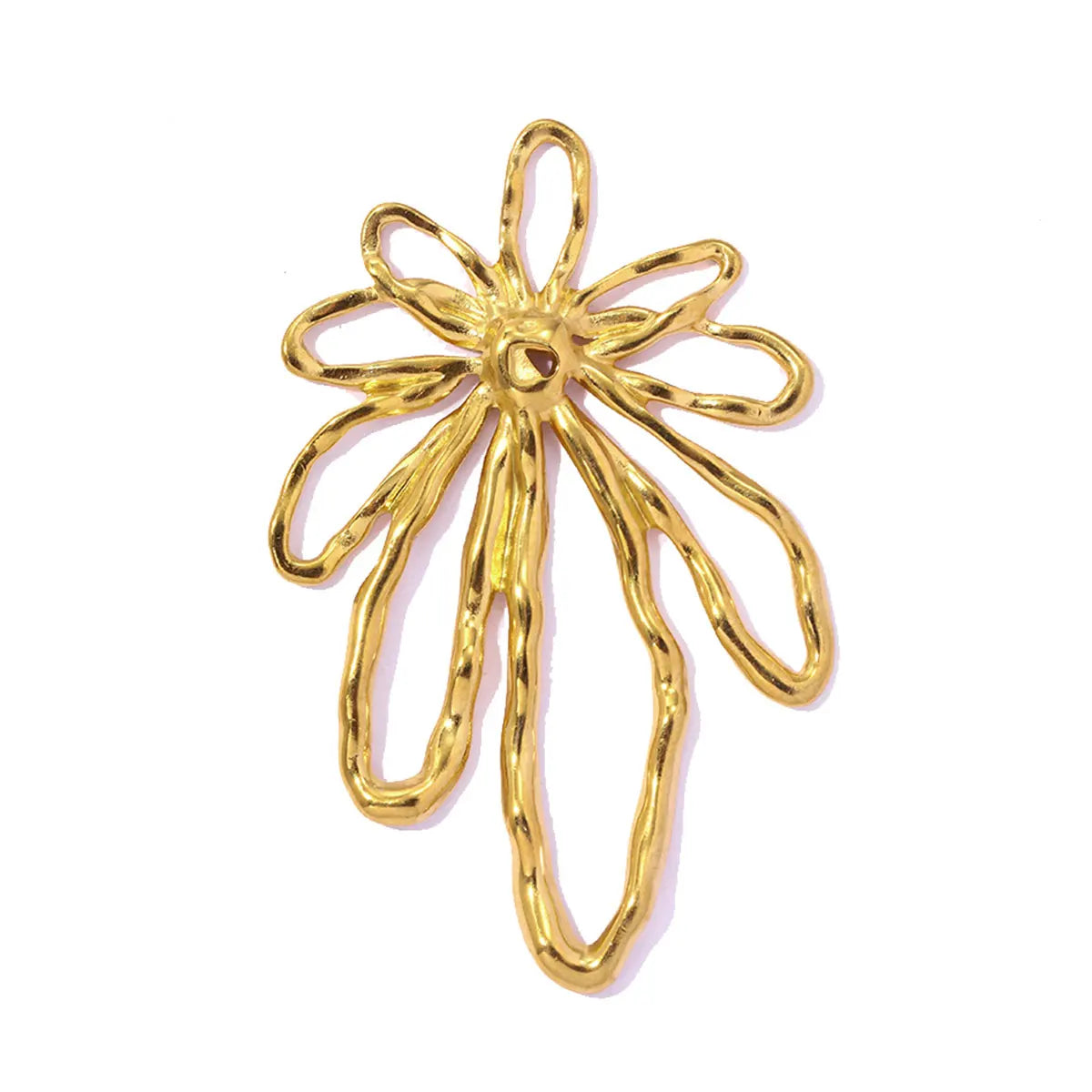 3Pcs/Lot Stainless Steel Flower Sun Charms Gold Color Pendant For DIY Making Earrings Necklace Fashion Accessories Wholesale