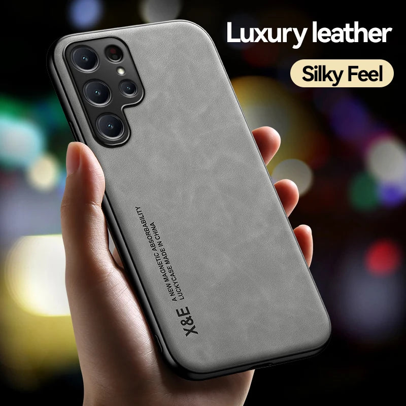 Shockproof Case for Samsung Galaxy S25 S24Ultra S23 S22 Plus S23FE S21FE Protective Cover Magnetic Car Holder Phone Coque Fundas