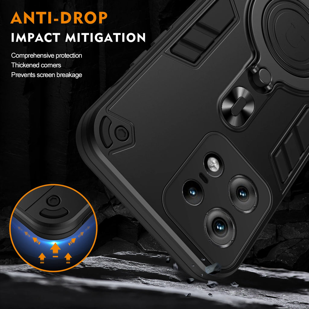 360 ° Rotating Metal Car Bracket Ring Reverse Magsafe Magnetic Armor Phone Case For Motorola Moto EDGE 50 40 PRO 40Neo 50Neo