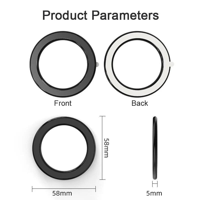 For MagSafe Magnetic Ring Holder Adhesive Strong Magnet Cellphone Wall Mount Mobile Phone Tablet Stand for IPhone 17 16 Pro IPad
