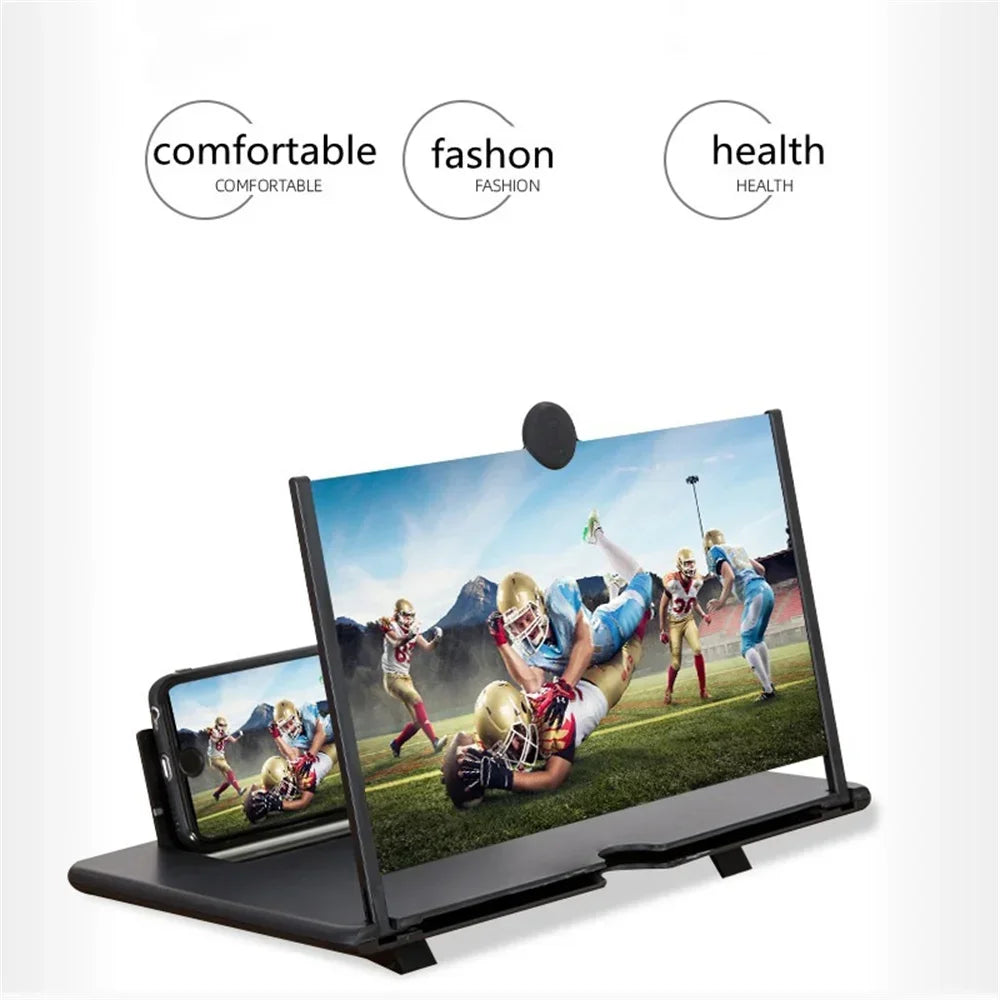 12/10" HD Screen Magnifier Phone Amplifier Anti Blue Light Eye Protection Multi-Function Desktop Stand For iPhone Samsung Xiaomi
