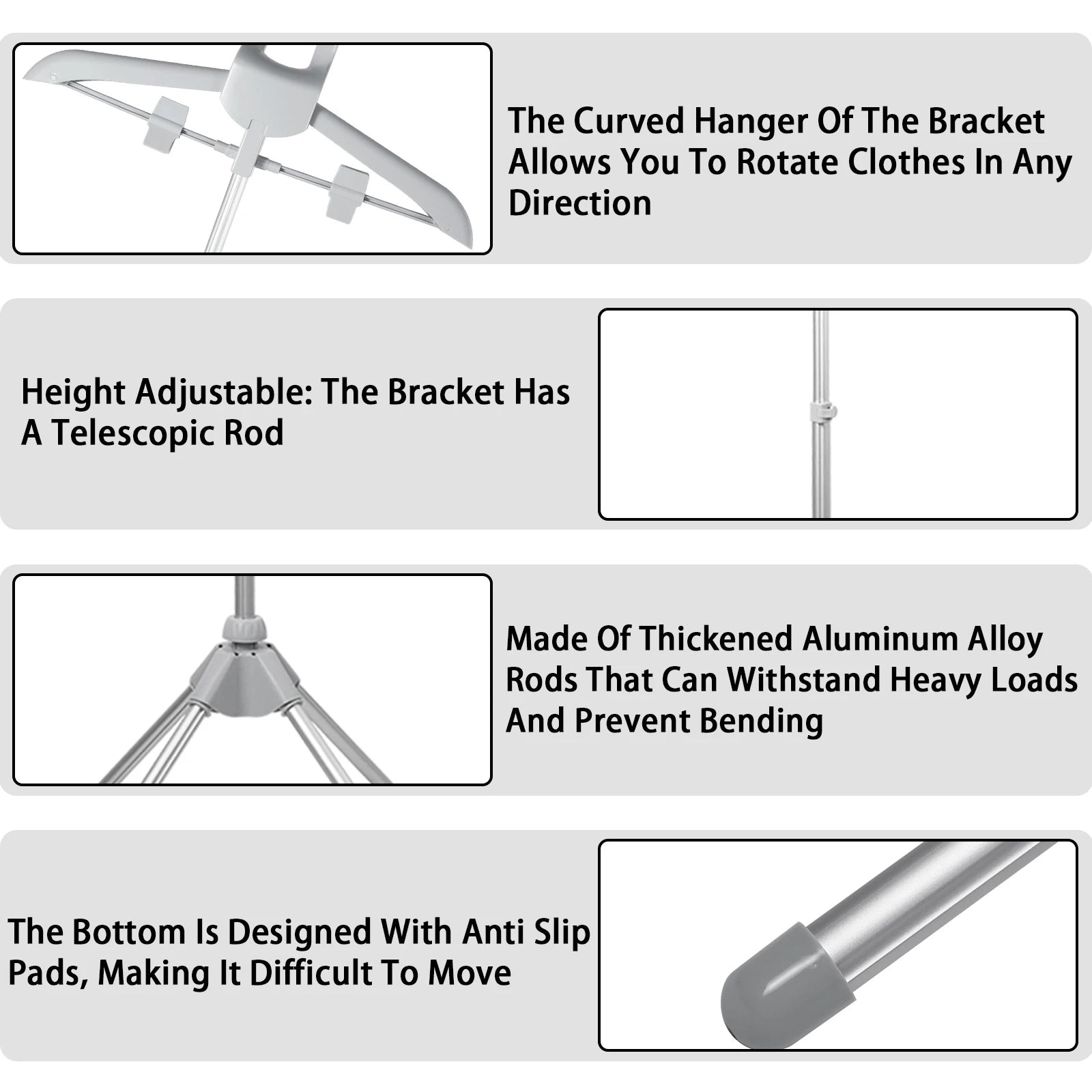 Steamer Stand Telescopic Iron Steam Clothes Hanger 85-160cm Adjustable Height Foldable for Hanging Ironing Clothes Hanger