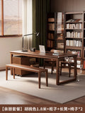 W5.19 Solid Wood Desk Study Room to Living Room Double Office Desk Workbench Home Desk