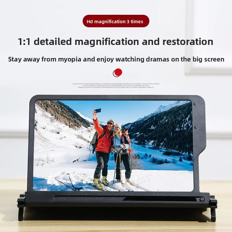 Mobile Phone  Ultra-clear Portable New Horizontal Strong Screen Third Generation 3d Magnifying Glass 12 Inch Screen Amplifier