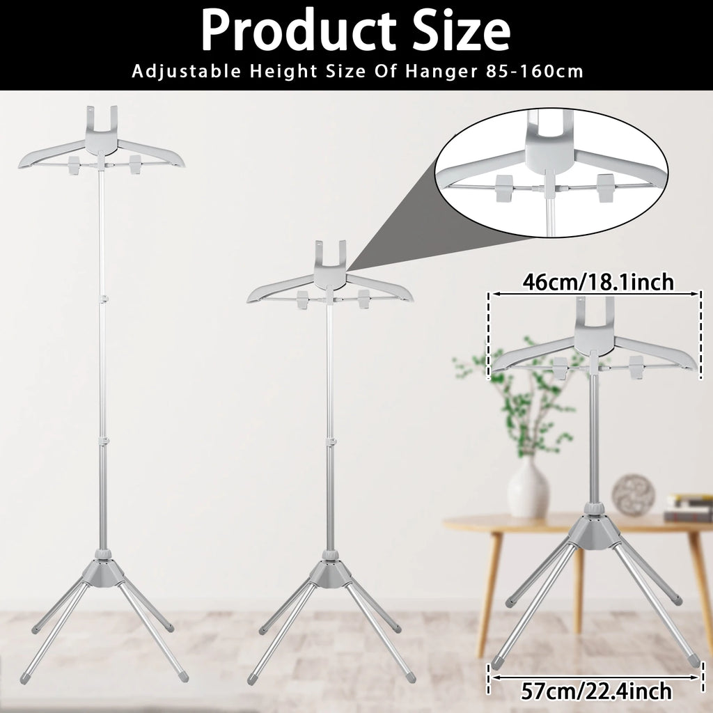 Steamer Stand Telescopic Iron Steam Clothes Hanger 85-160cm Adjustable Height Foldable for Hanging Ironing Clothes Hanger