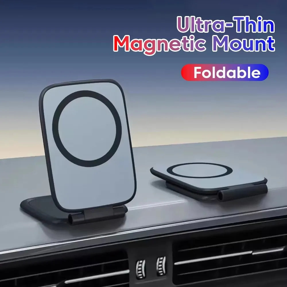 Ultra-thin Magnetic Phone Holder Foldable Portable Mount Magnetic Car Cell Phones Bracket Vehicle Navigation Universal Stand