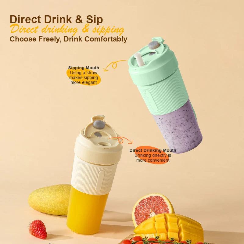 Portable electric juice cup, mini personal blender, suitable for smoothies and fresh juice, suitable for outdoor/camping/gifting