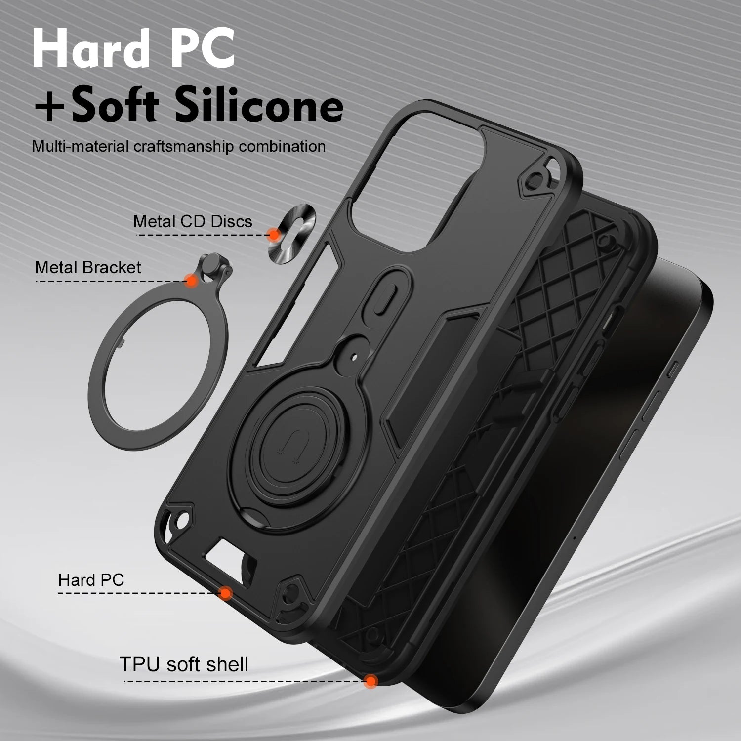 360 ° Rotating Metal Car Bracket Ring Reverse Magsafe Magnetic Armor Phone Case For Motorola Moto EDGE 50 40 PRO 40Neo 50Neo