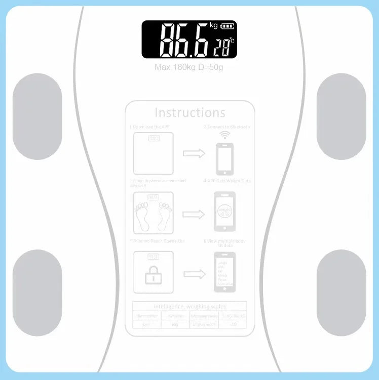 Electronic Scale Bluetooth Weighing Scale Home Charging Healthy Body Scale Weight Scale