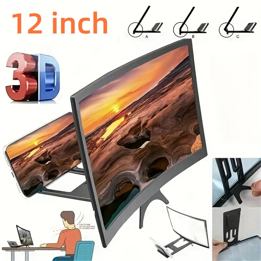 Screen Amplifier Mobile Phone Large Screen Amplifier Curved Screen Enlarged Screen Bracket Video Magnifier Holder Phone Holders