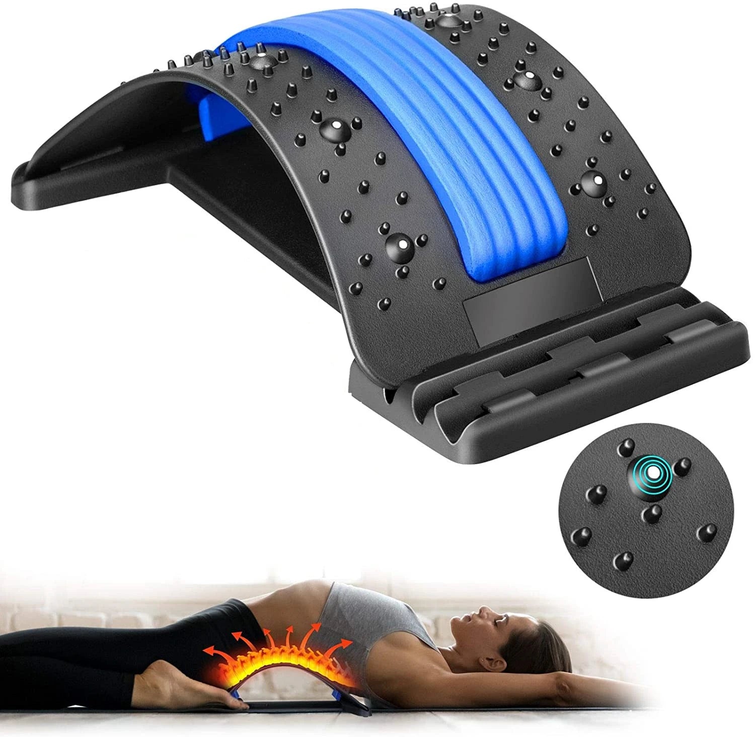 Magnet Massage Set Up Benches Back Stretcher Lumbar Support Acupuncture Device Posture Corrector for Back Pain Relief