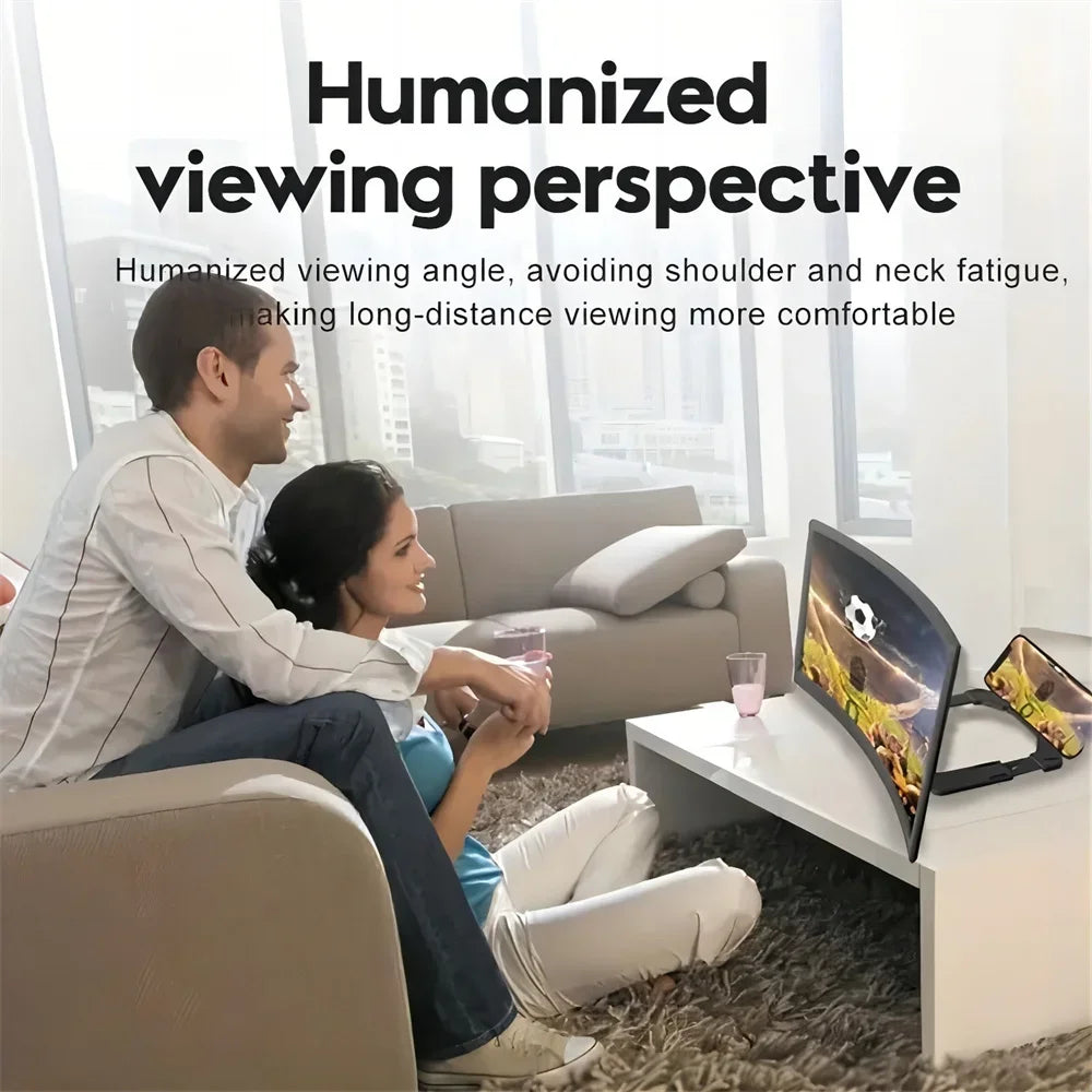 Screen Amplifier Mobile Phone Large Screen Amplifier Curved Screen Enlarged Screen Bracket Video Magnifier Holder Phone Holders