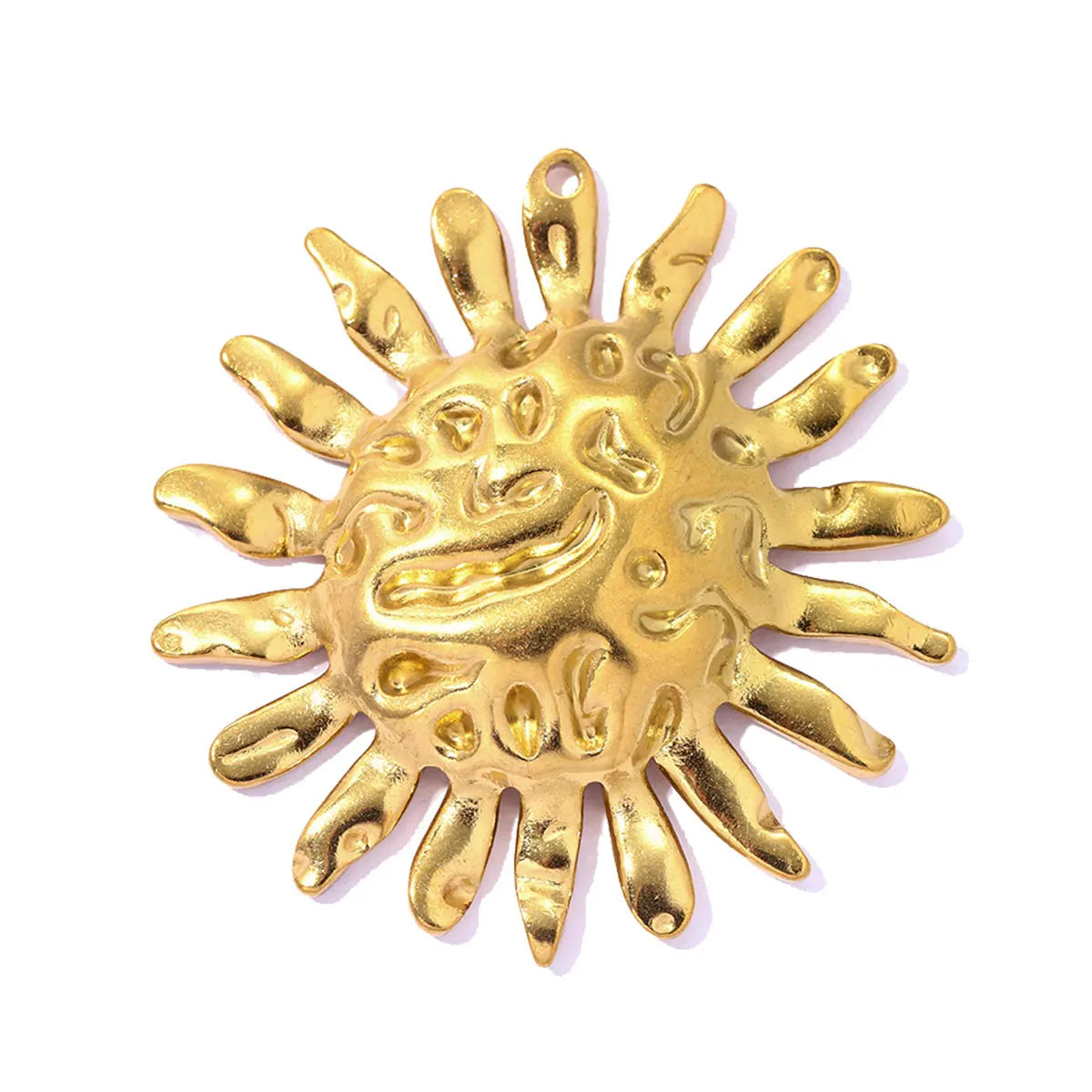 3Pcs/Lot Stainless Steel Flower Sun Charms Gold Color Pendant For DIY Making Earrings Necklace Fashion Accessories Wholesale