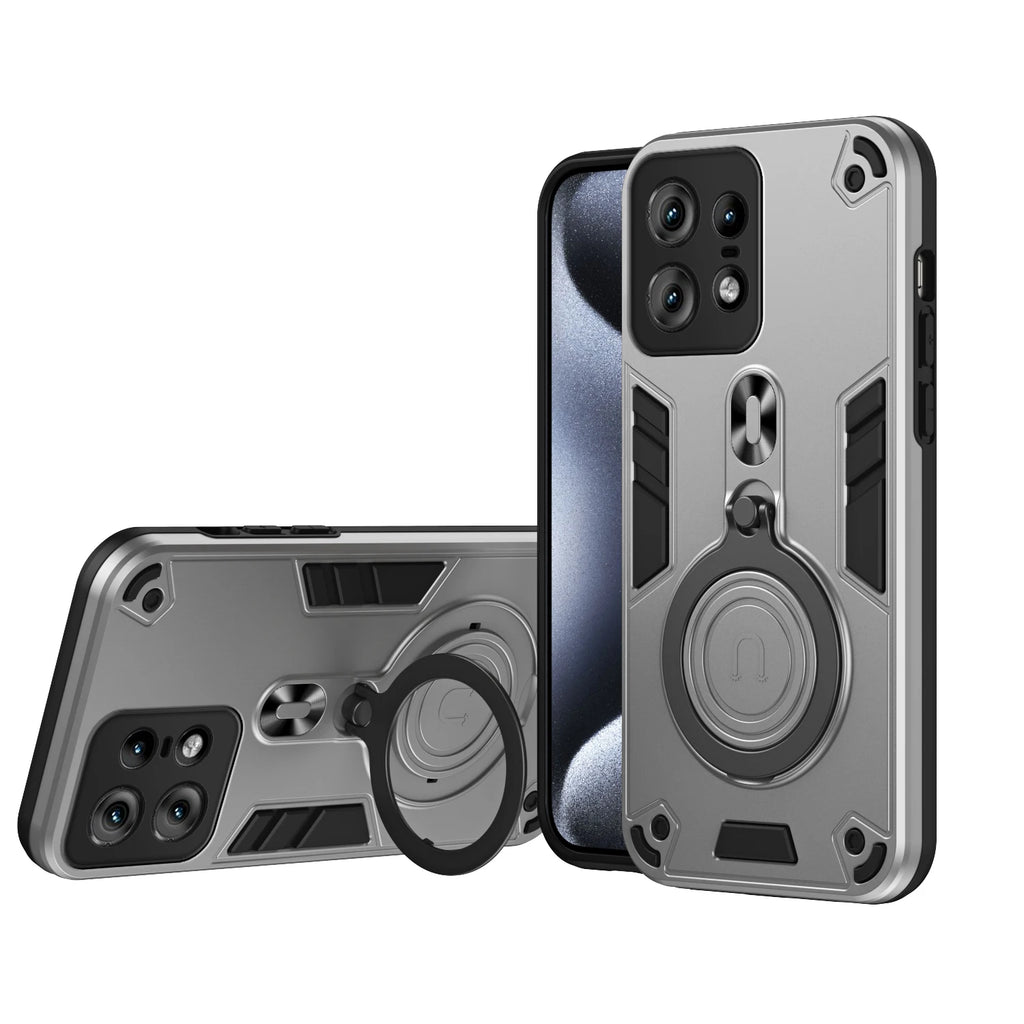 360 ° Rotating Metal Car Bracket Ring Reverse Magsafe Magnetic Armor Phone Case For Motorola Moto EDGE 50 40 PRO 40Neo 50Neo
